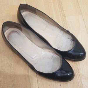 Christian Louboutin 38 black patent flats